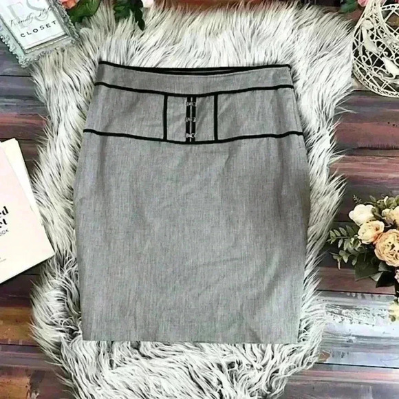 Helios & Luna Vintage Professional Structured Black & Gray 2 Piece Skirt Set - Picture 8 of 12